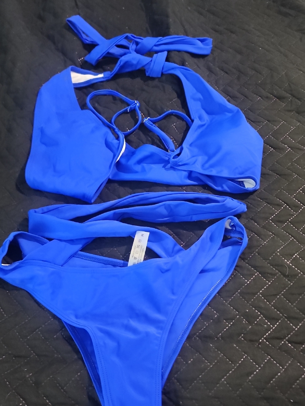 2 Pc Royal Blue Two-Piece Bikini Set